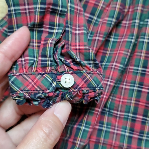 Ralph Lauren Ruffle-Collar Tartan Plaid Babydoll - Picture 3 of 5